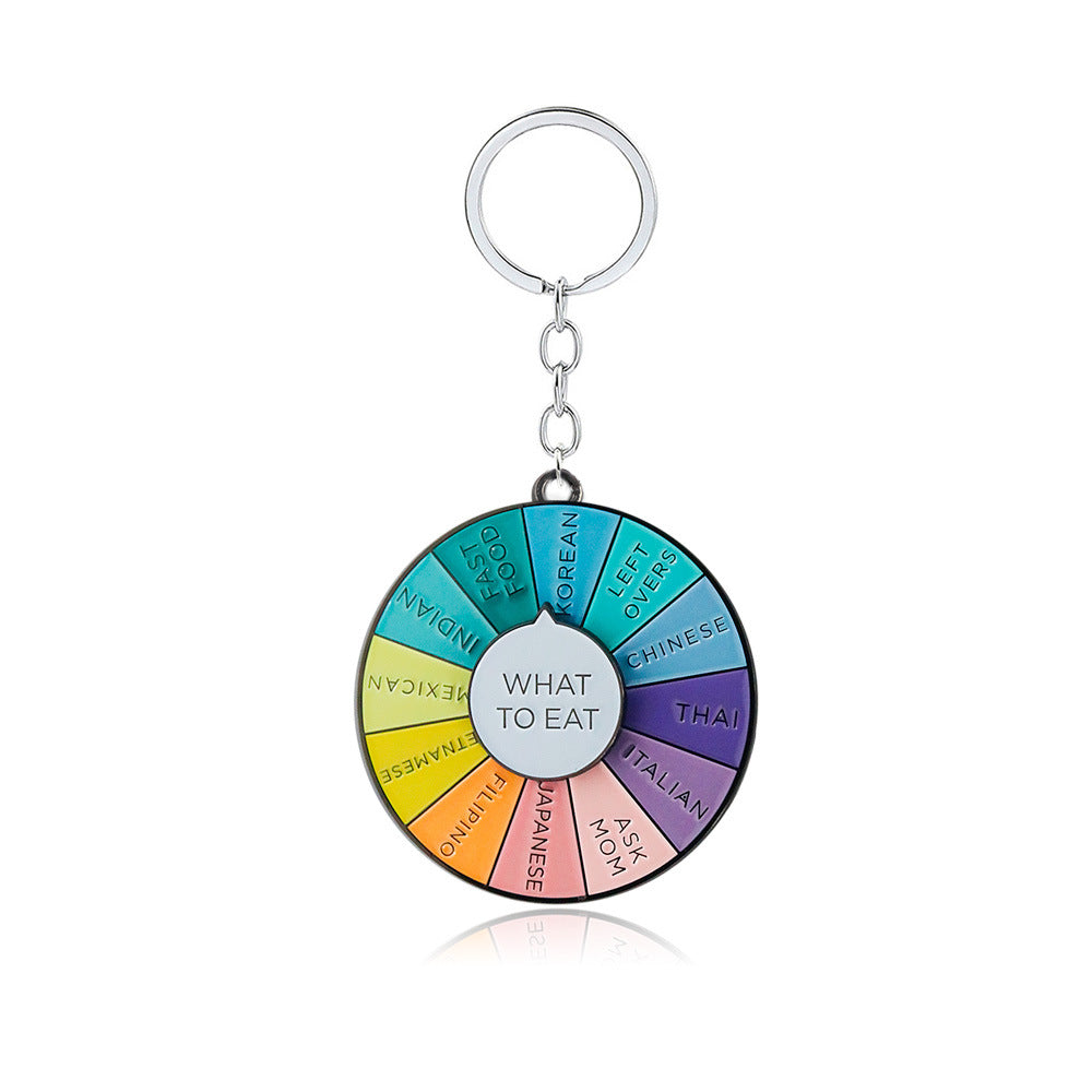 Wholesale Rotatable Rainbow Daisy Roulette Keychain